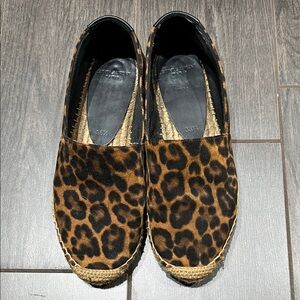 SAINT LAURENT Leopard Espadrilles 36 1/2